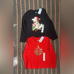 SOLD!!!Cat & Jack Kids Long Sleeve Tees - Red & Black